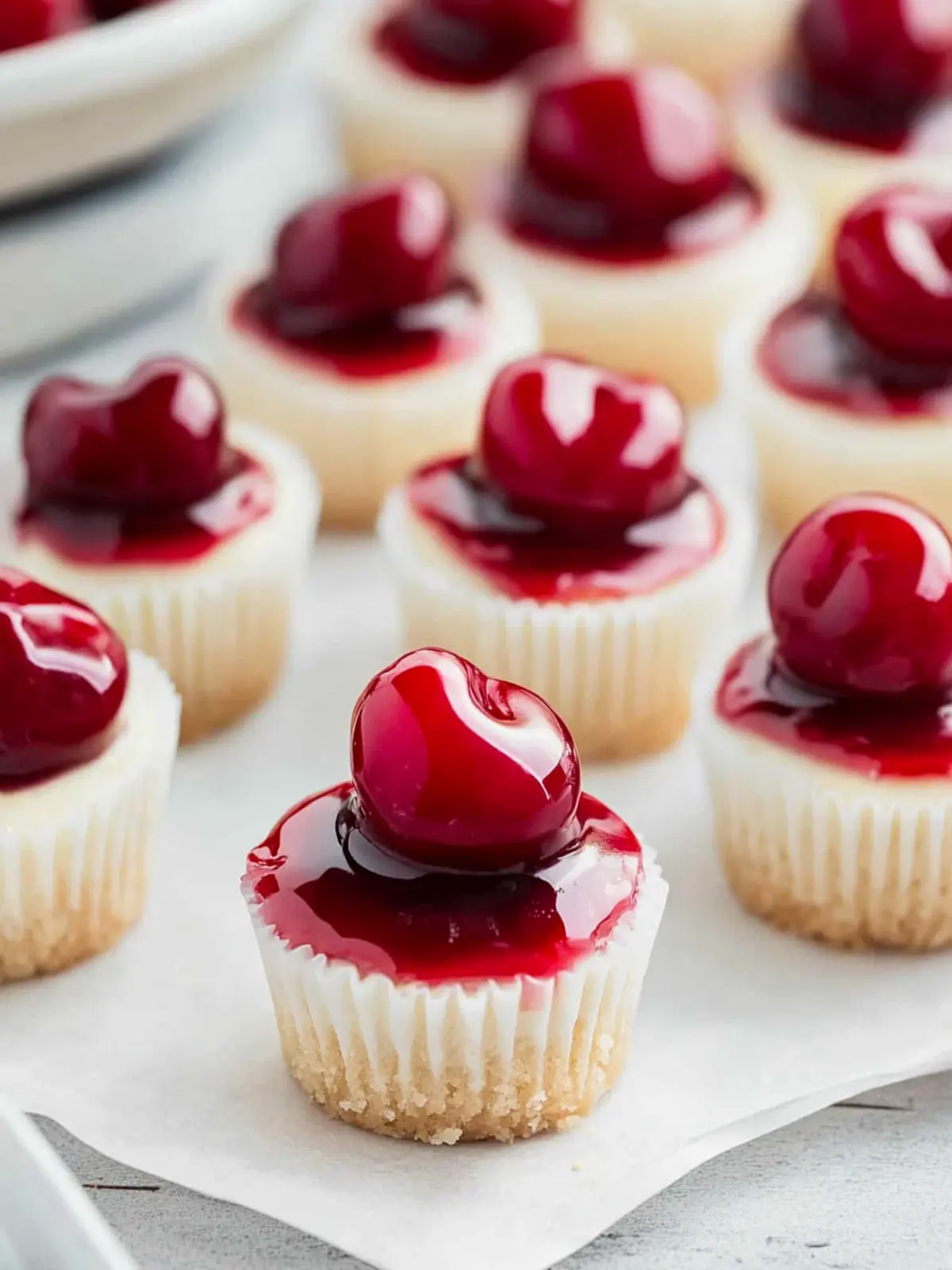 Mini Cherry Cheesecakes