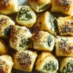 Savory Spinach Dip Rolls: Perfect Appetizer for New Year's Eve 4 Spinach Dip Rolls for New Years eve