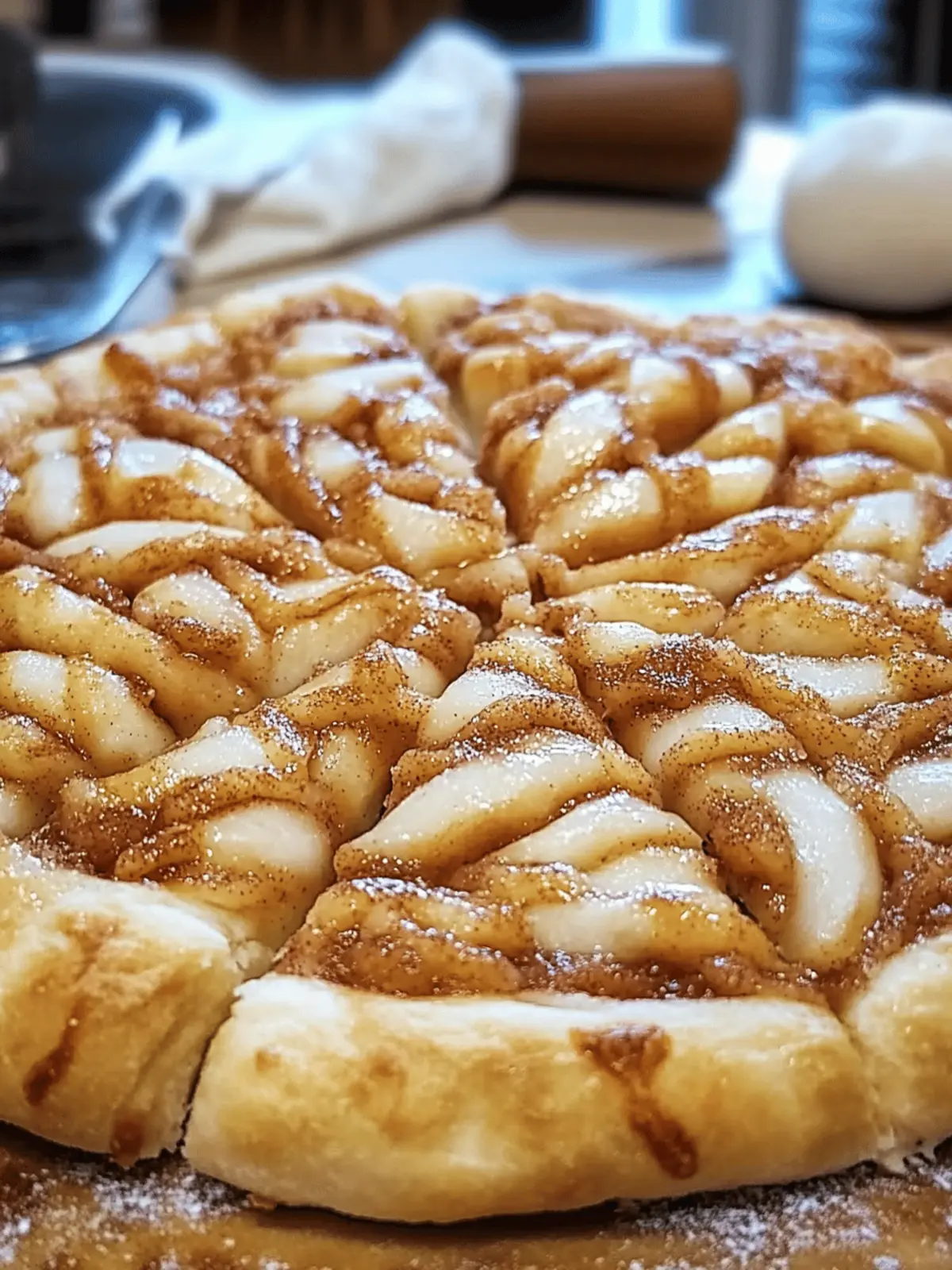 Cinnamon Sugar Pizza Made With Crescent rolls