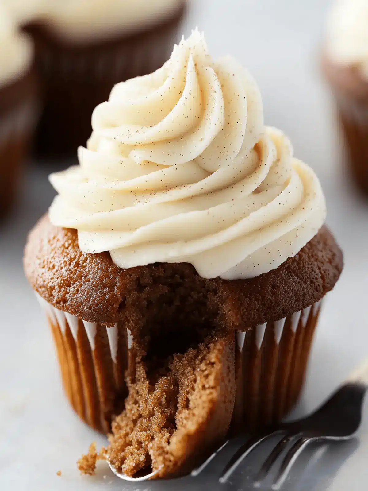 Gingerbread Cupcakes with Eggnog Buttercream Bliss 2 Gingerbread Cupcakes with Eggnog Buttercream Frosting