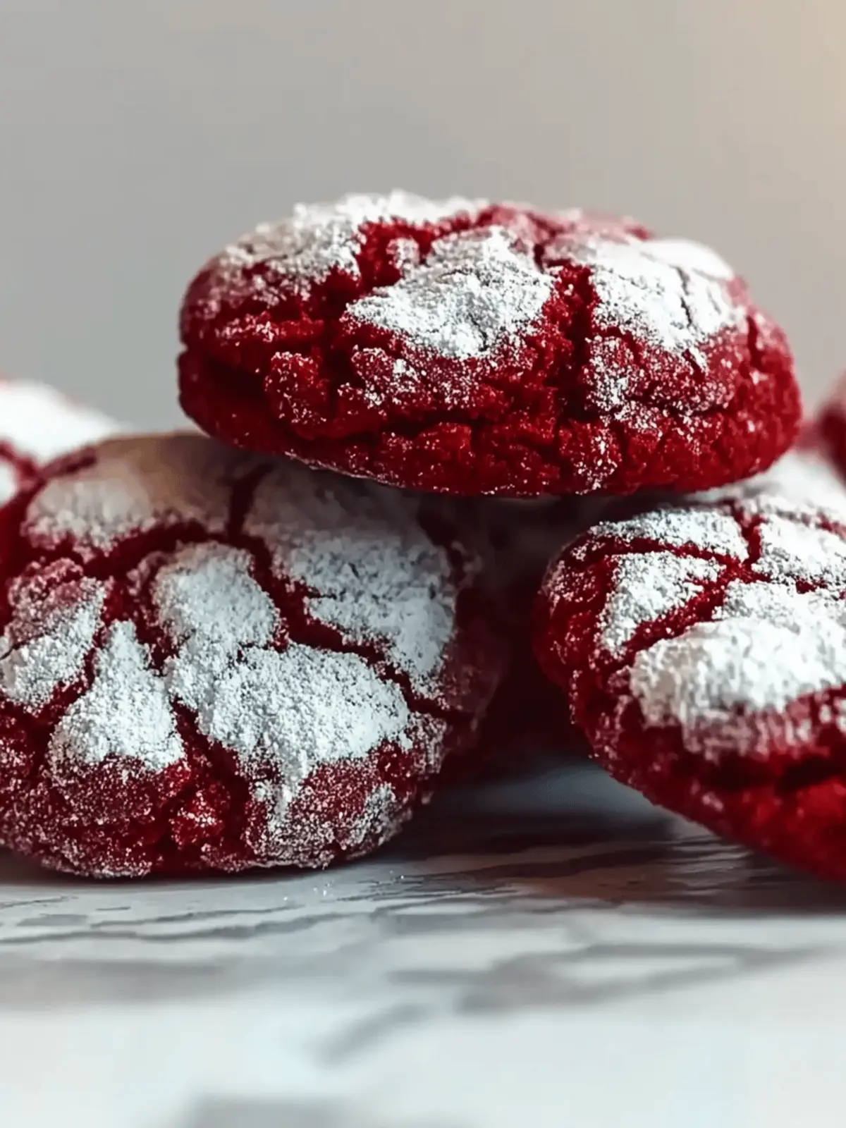 The Easiest Red Velvet Crinkle Cookies