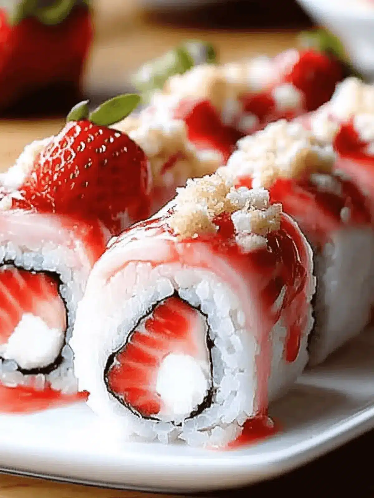 Whip Up This Cute Strawberry Shortcake Sushi Roll Dessert Recipe 2 Creative & Cute Strawberry Shortcake Sushi Roll Dessert Recipe