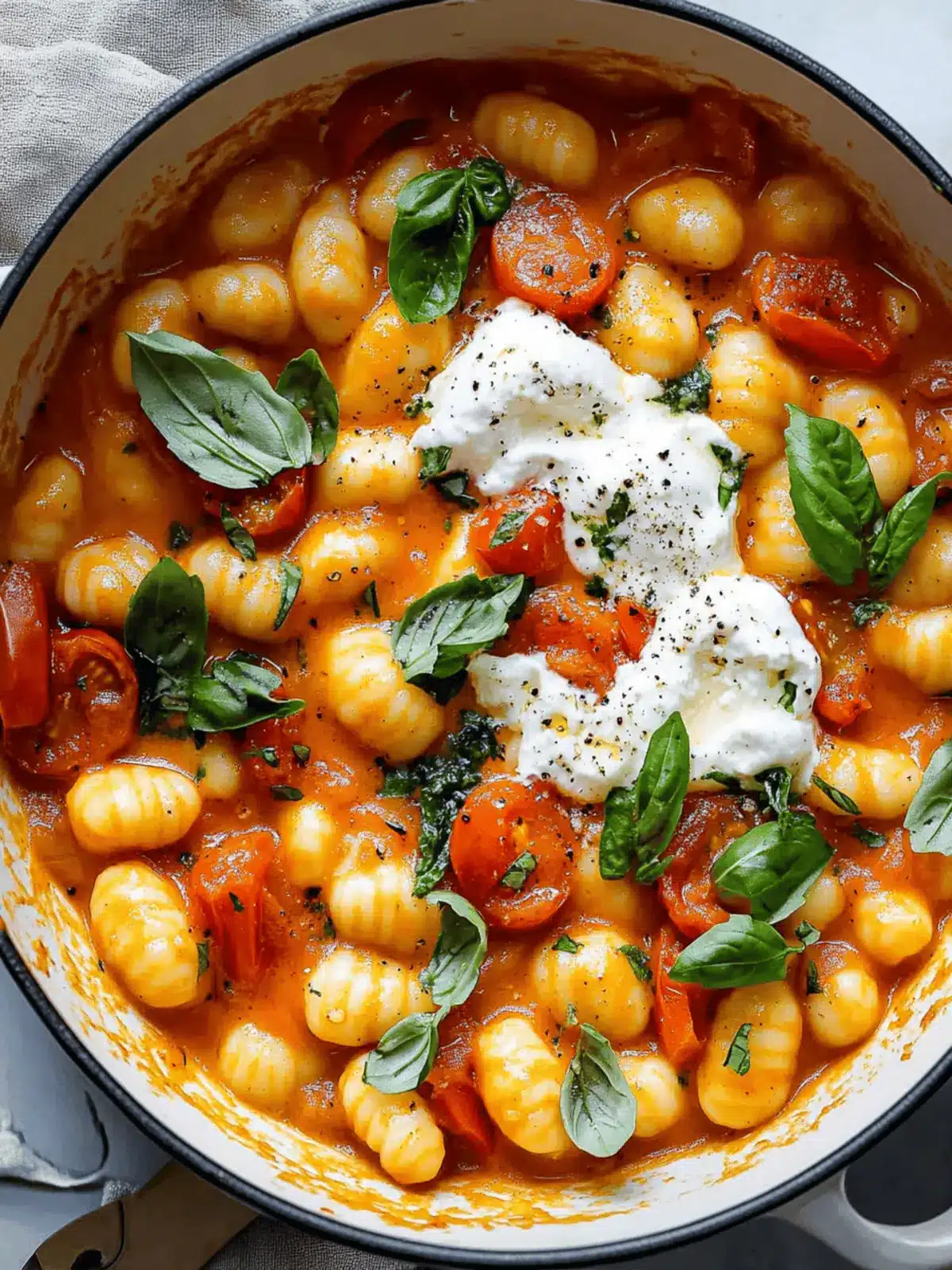 Creamy Tomato Gnocchi with Burrata Ready in 30 Minutes 2 30 Minute Creamy Tomato Gnocchi with Burrata