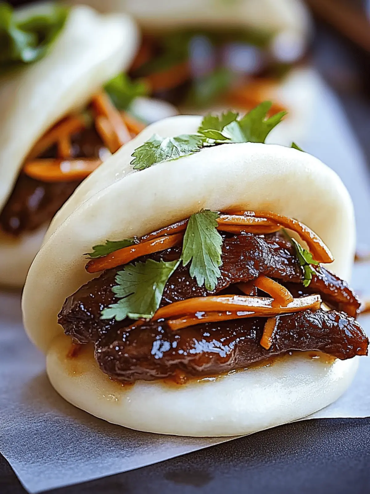 Sticky, Spicy Soy & Ginger Boneless Short Rib Bao Buns Delight 2 Sticky, Spicy Soy & Ginger Boneless Short Rib Bao Buns Delight
