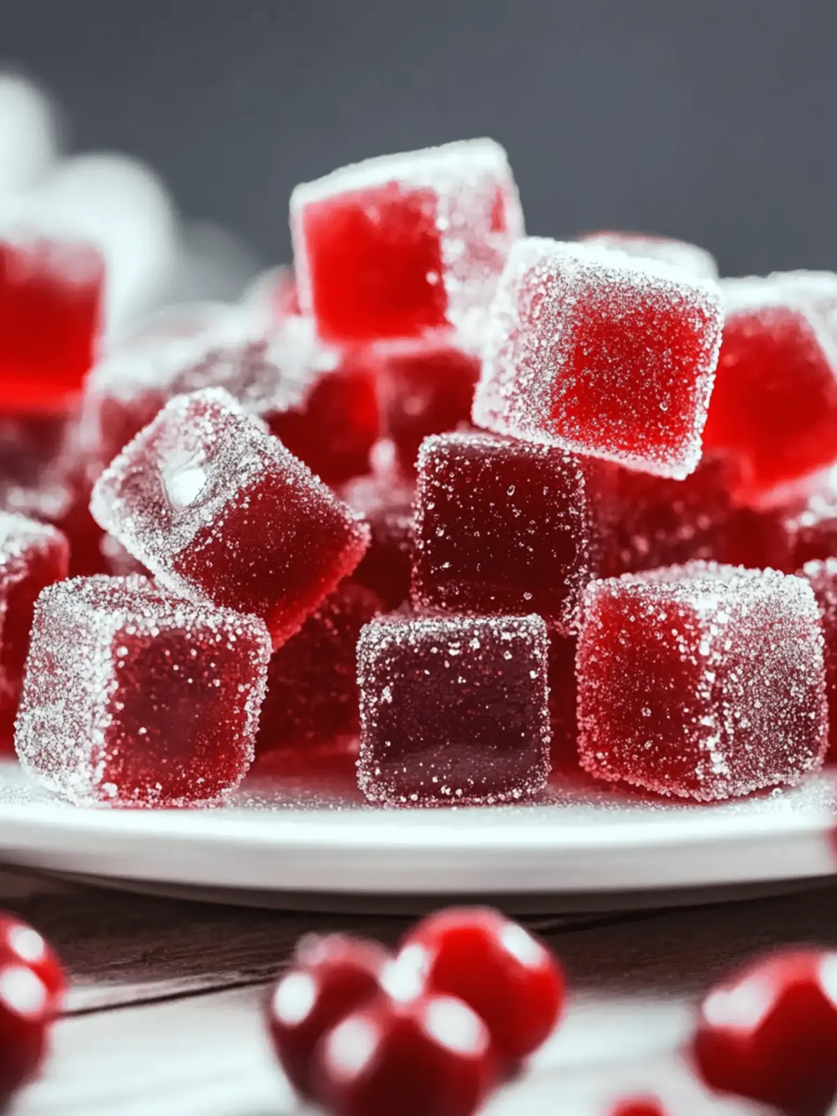 Festive Cranberry Jelly Candies for Delicious Holiday Gifting
