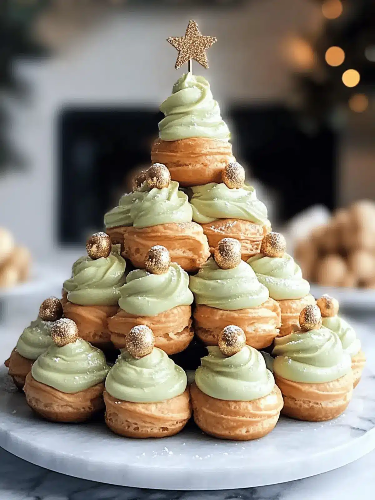 Irresistible Christmas Tree Cream Puffs for Festive Fun