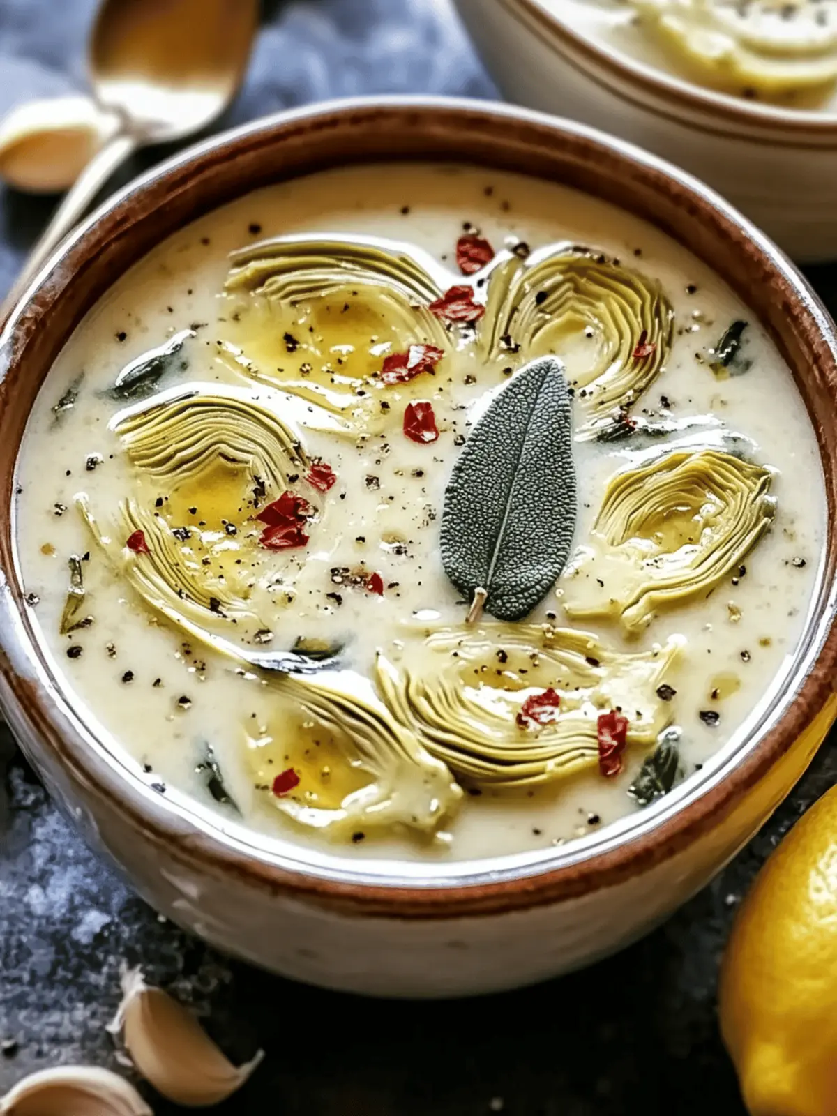 Creamy Lemony Tuscan Artichoke Soup for Cozy Nights Ahead 3 Creamy Lemony Tuscan Artichoke Soup for Cozy Nights