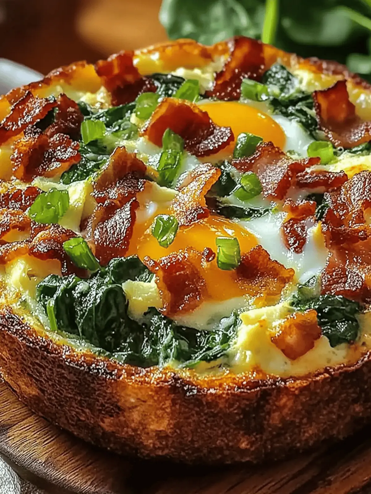 Savory Bacon & Spinach Egg Bake for Irresistible Mornings 4 Savory Bacon & Spinach Egg Bake