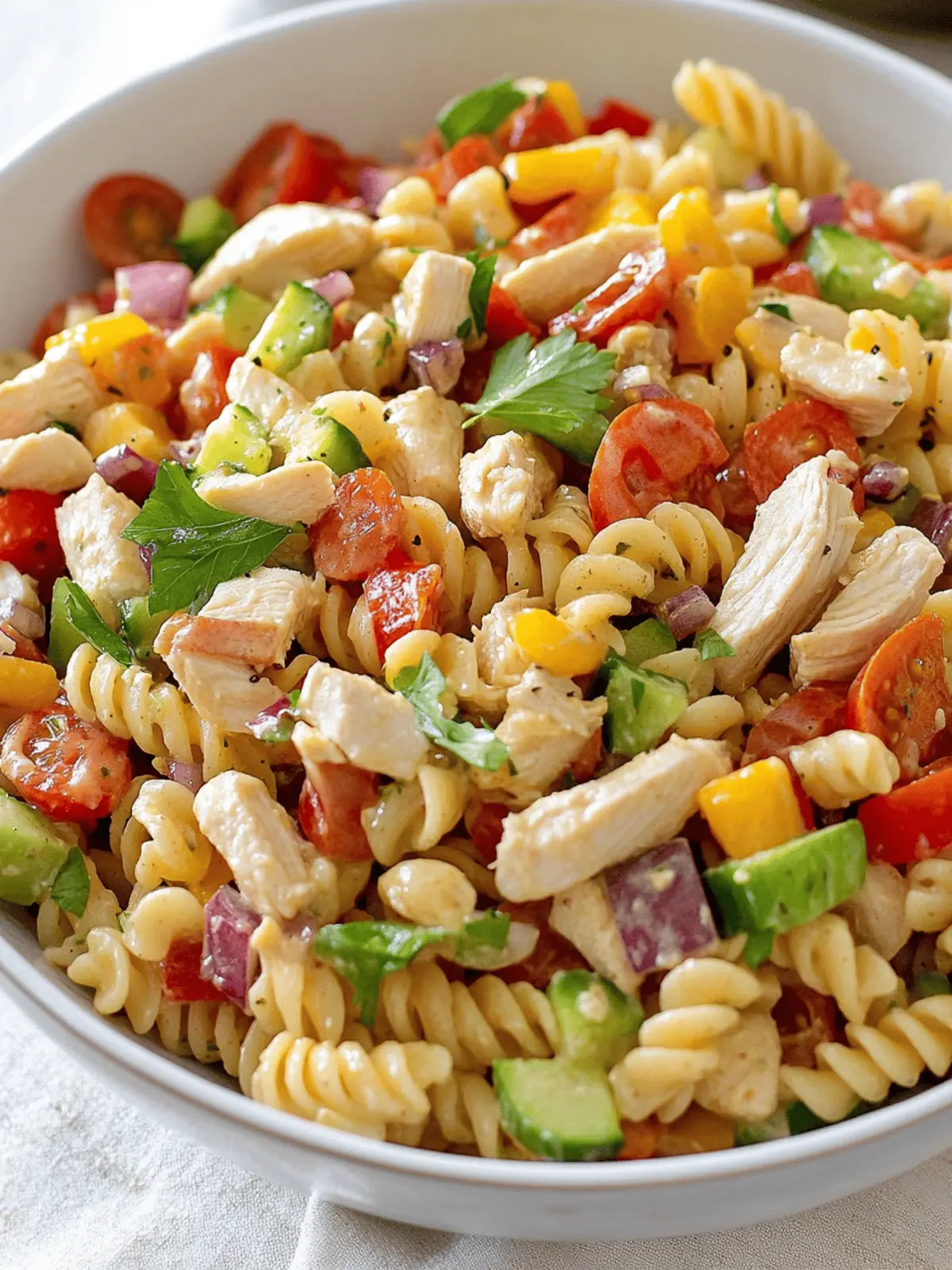 Delicious Chicken Pasta Salad for Summer Potlucks 3 Chicken Pasta Salad