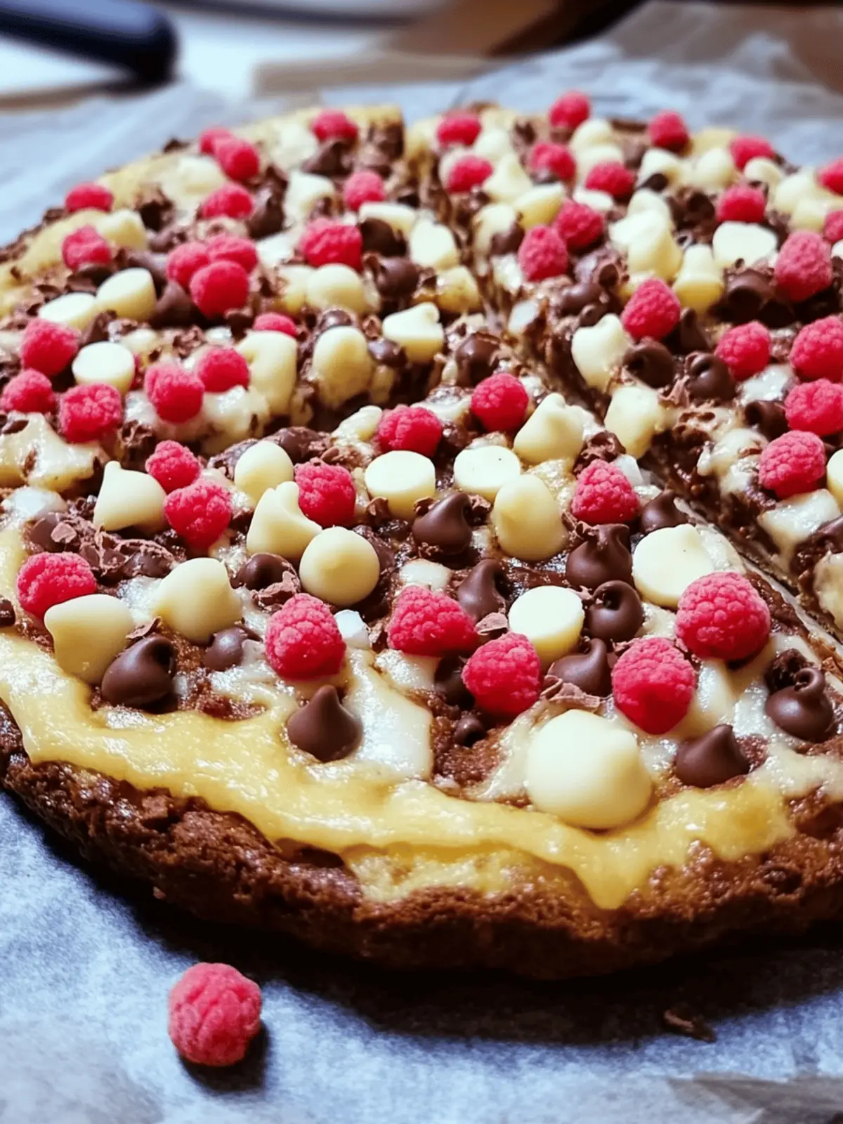 White Chocolate Brownie Pizza