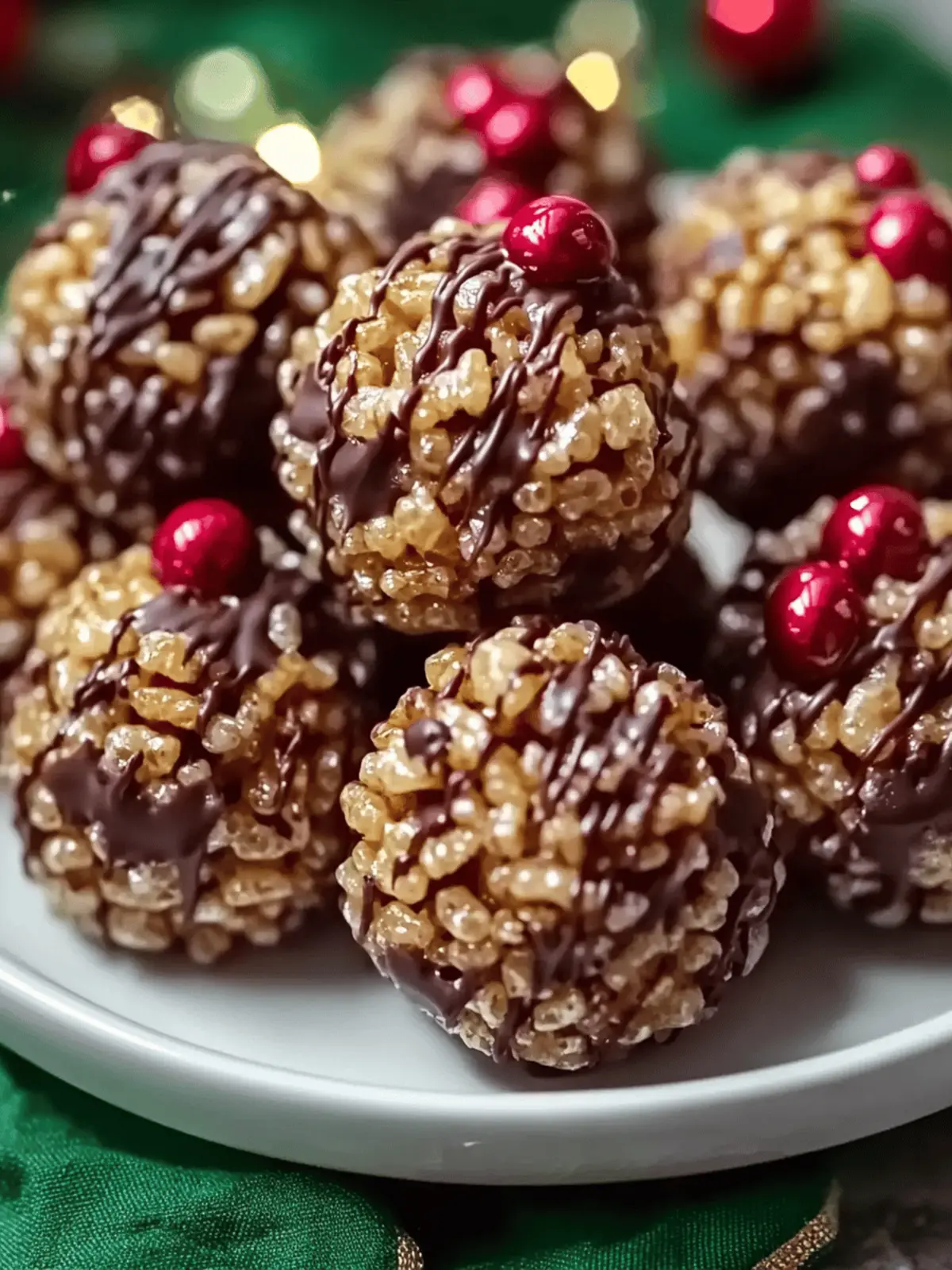 Christmas Chocolate Rice Krispie Balls