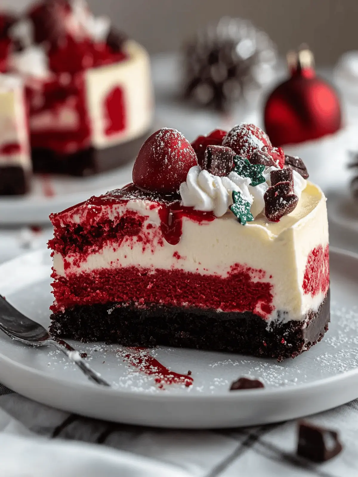 Christmas Red Velvet Cheesecake Recipe – A Festive Treat! 3 Christmas Red Velvet Cheesecake Recipe – Festive & Delicious