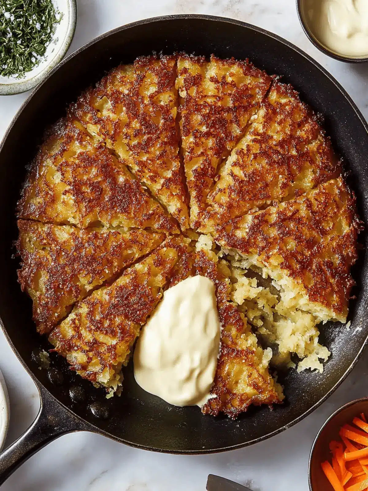 Celebrate Hanukkah with a Flavorful Giant Skillet Latke Delight 4 Celebrating Hanukkah with Giant Skillet Latke