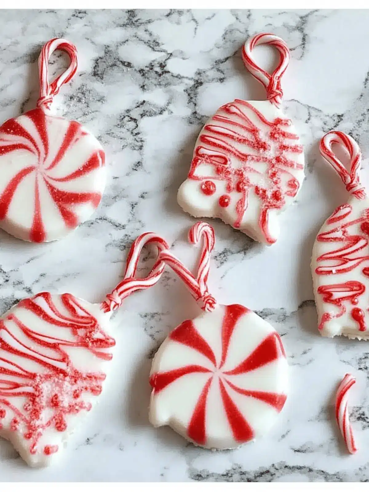 Melted Peppermint Candy Ornaments