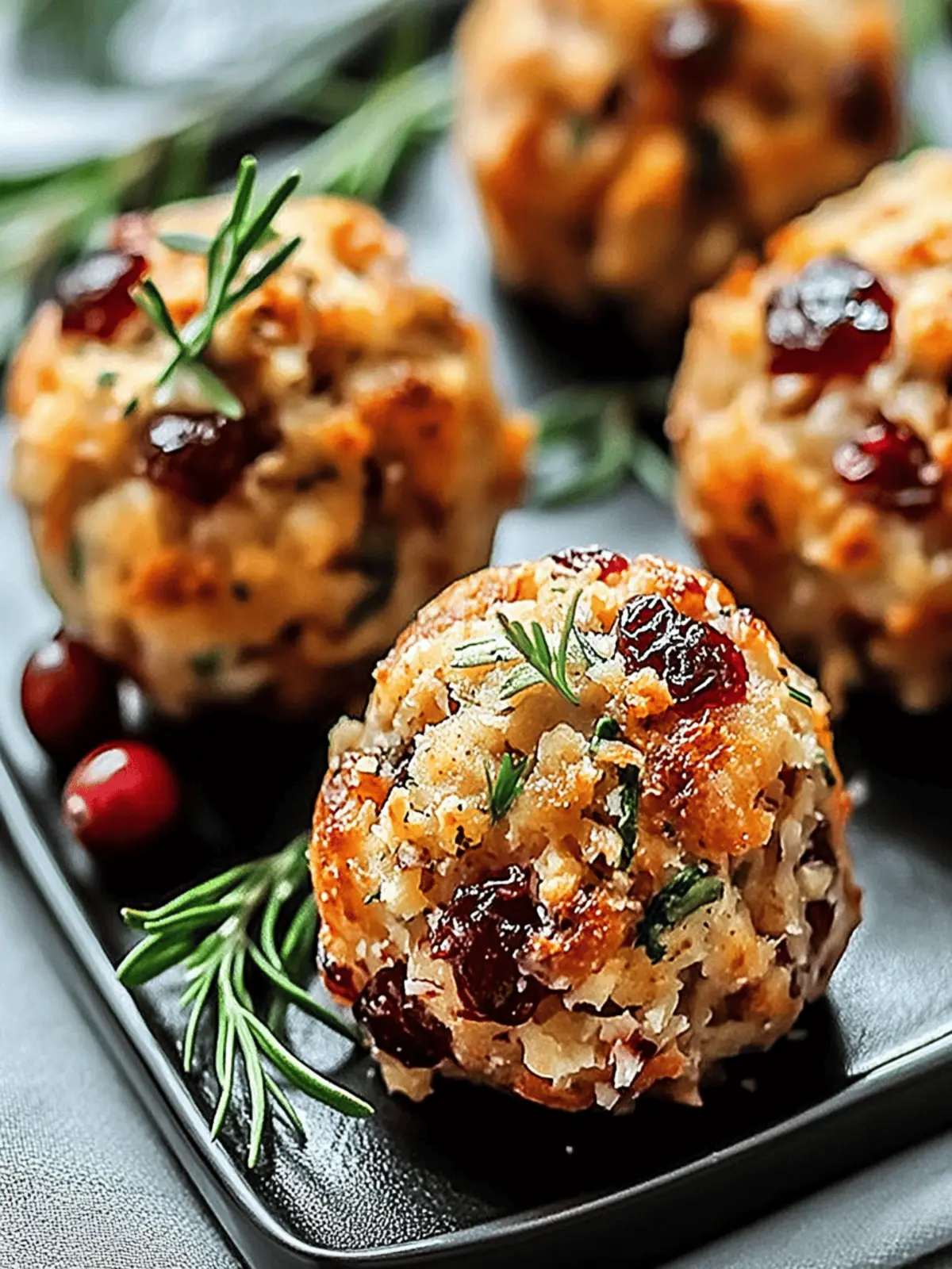 Cranberry & Turkey Stuffing Balls That Spark Holiday Joy 4 Cranberry & Turkey Stuffing Balls