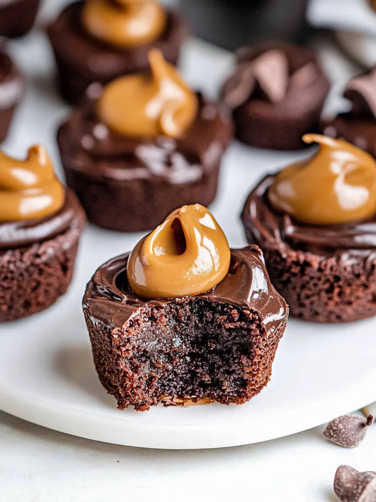 Chocolate Caramel Brownie Bites