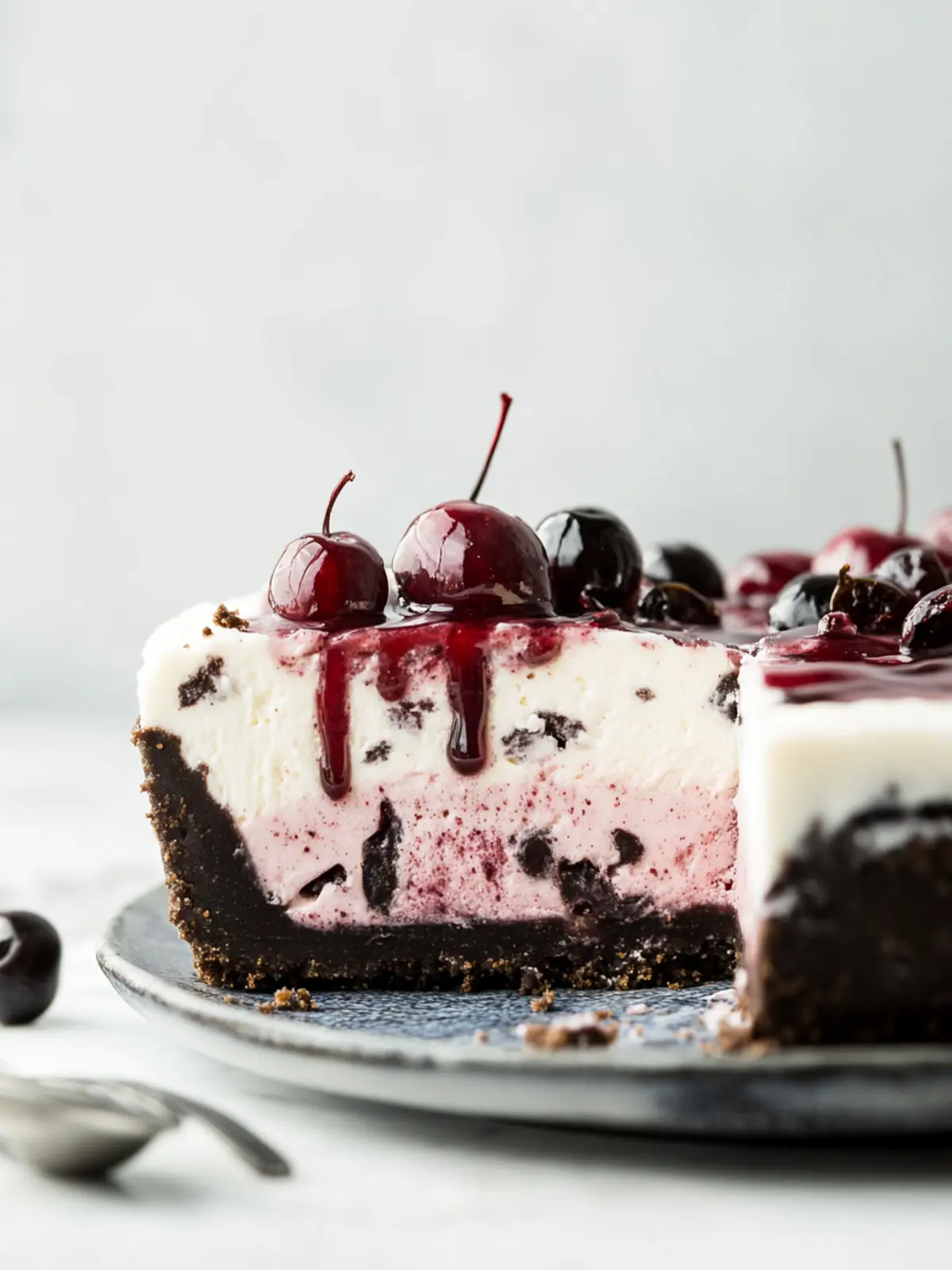 Frozen Black Forest Cheesecake: No-Bake Dreamy Delight 3 Frozen Black Forest Cheesecake