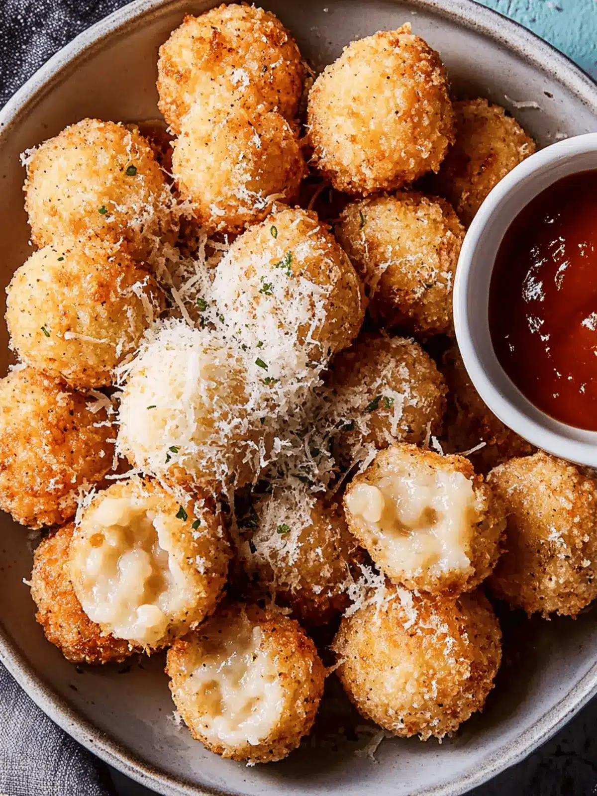 Crunchy Air Fryer Cacio E Pepe Arancini for Your New Year’s Bash 4 Air Fryer Cacio E Pepe Arancini New years Party Appetizer!