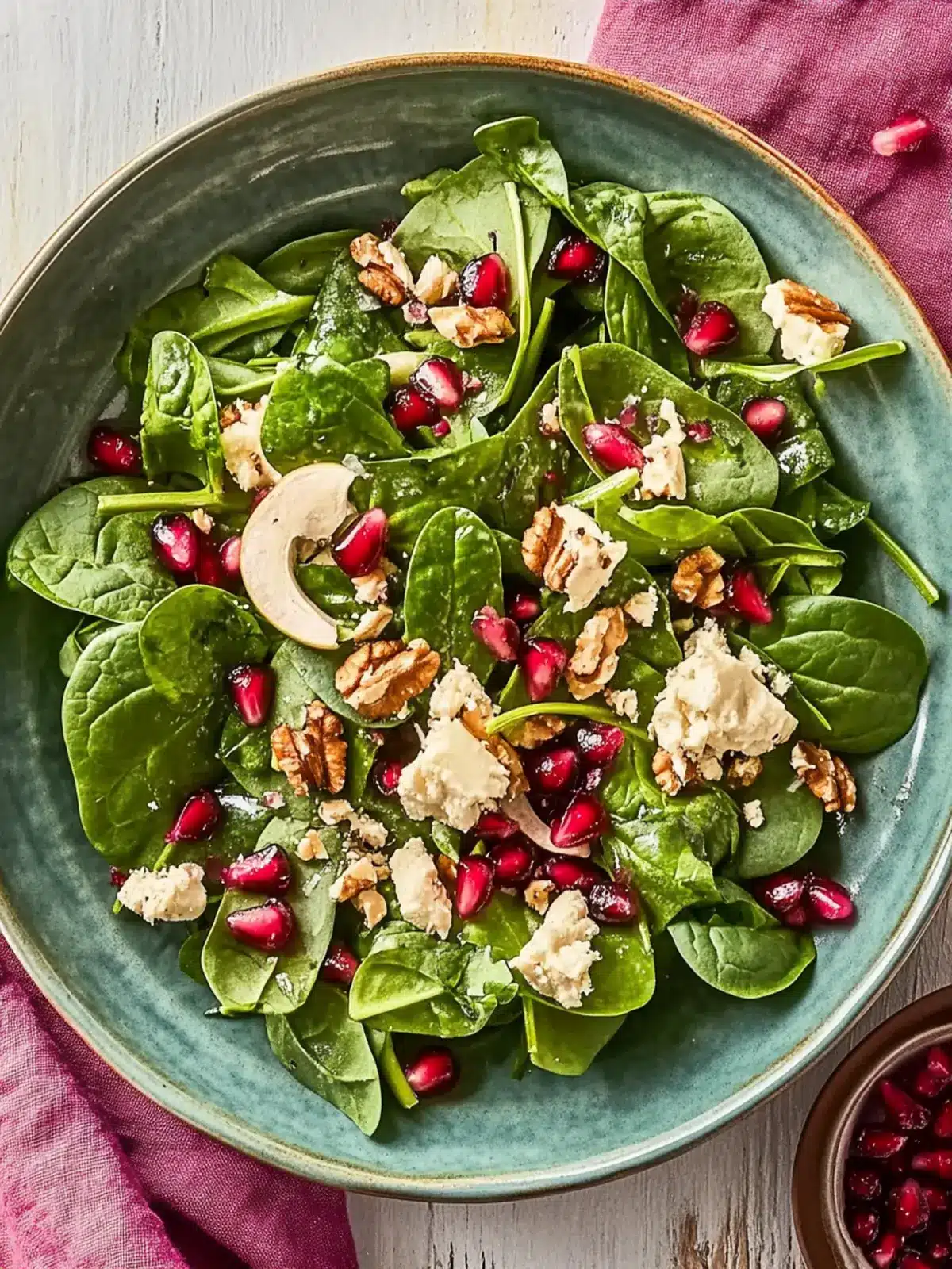 Delicious Spinach Pomegranate Salad for a Fresh Twist 2 Spinach Pomegranate Salad