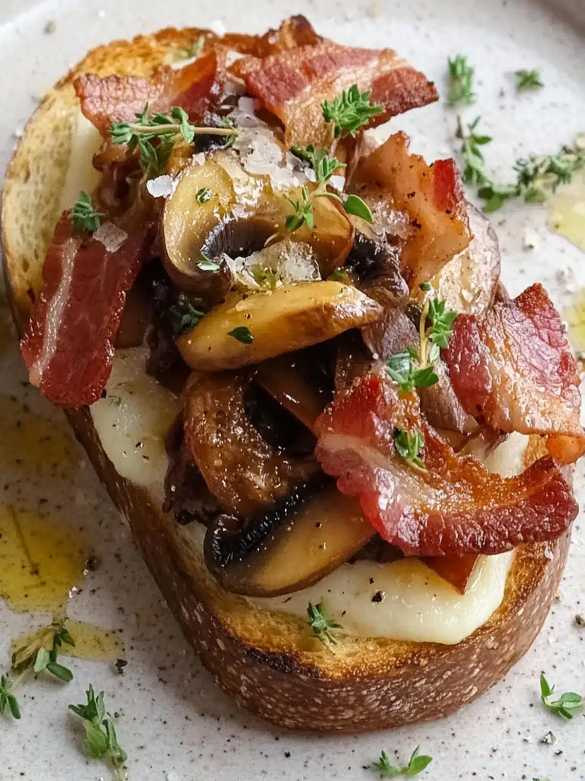 Posh Mushrooms and Bacon on Toast