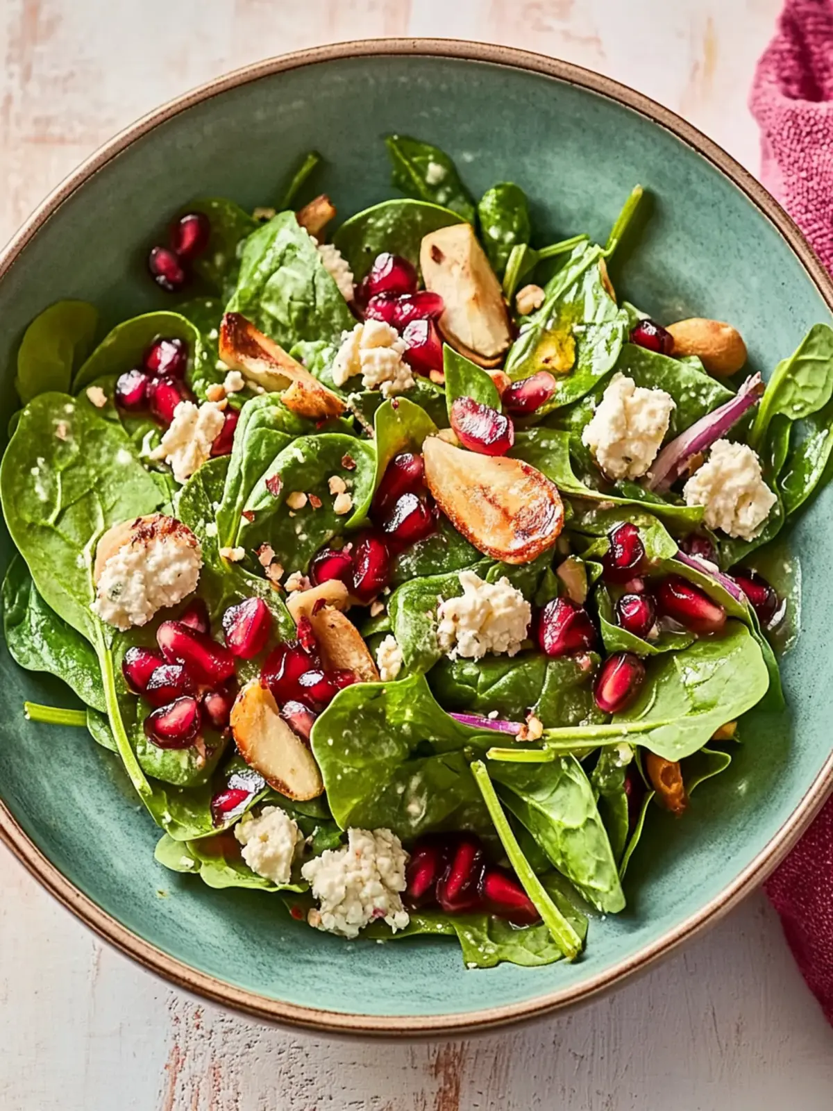 Delicious Spinach Pomegranate Salad for a Fresh Twist 4 Spinach Pomegranate Salad