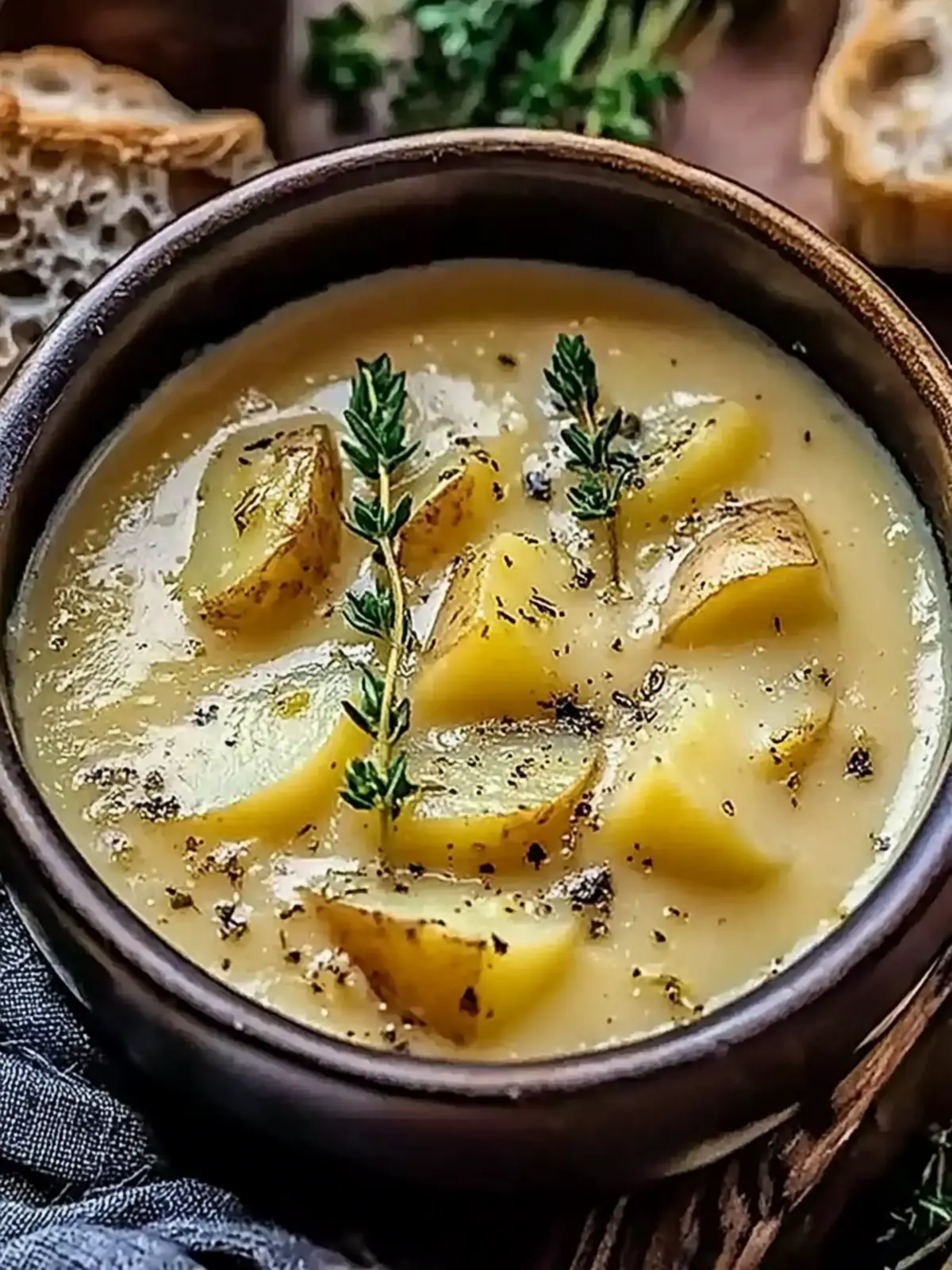 Creamy Cheddar Garlic Herb Potato Soup to Warm Your Soul 5 Cheddar Garlic Herb Potato Soup