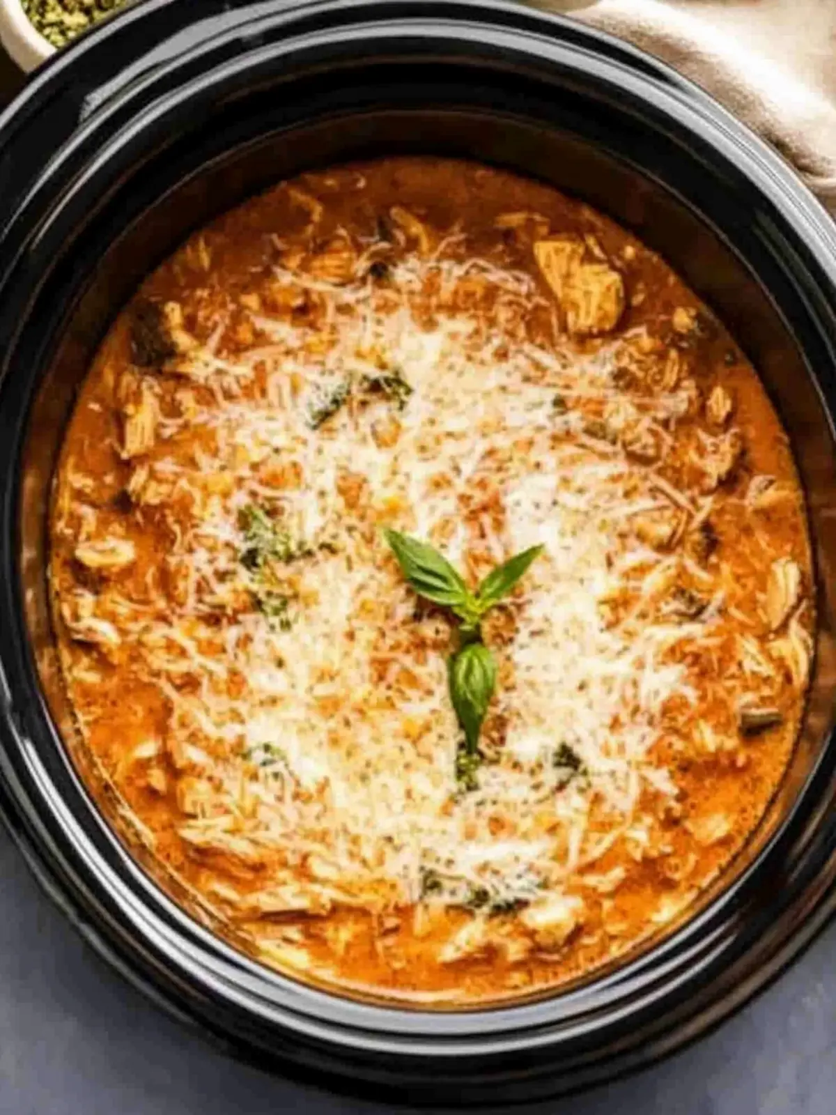 Crockpot Chicken Parmesan Soup That'll Steal Your Heart 3 Crockpot Chicken Parmesan Soup