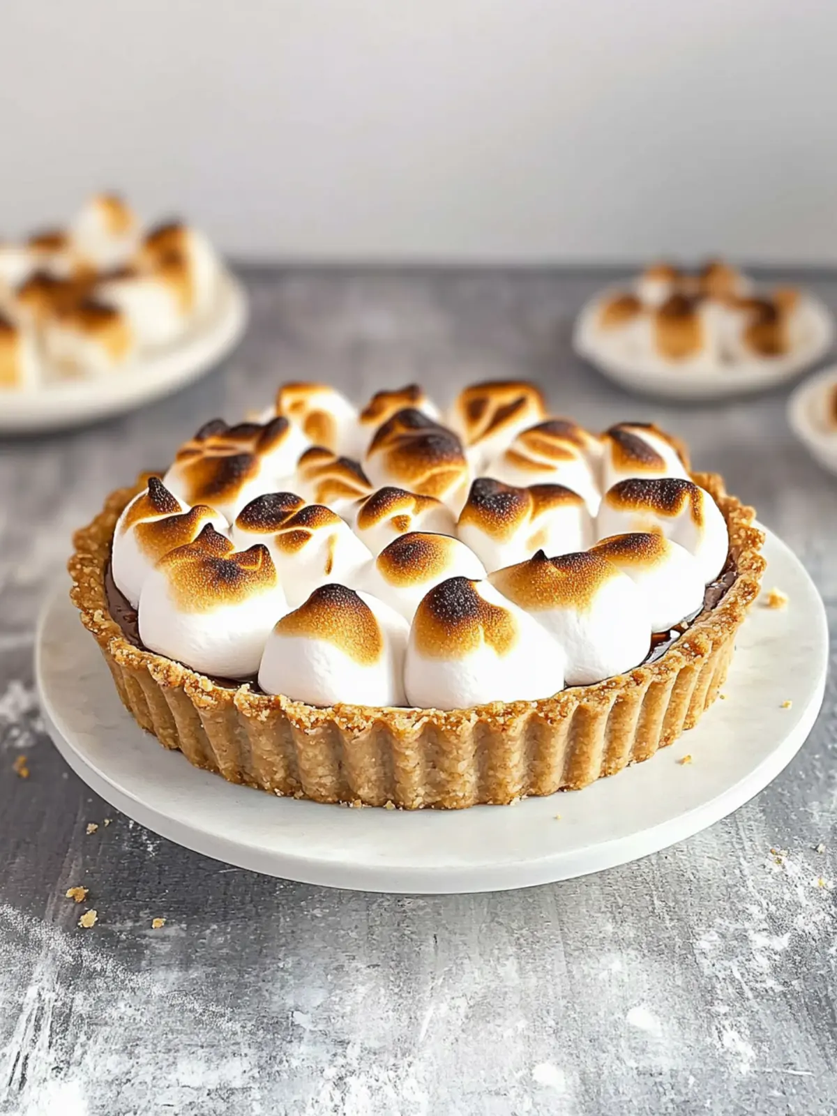 Decadent Vegan S'more Tart with Toasted Marshmallow Bliss 3 Vegan S'more Tart with Toasted Marshmallow
