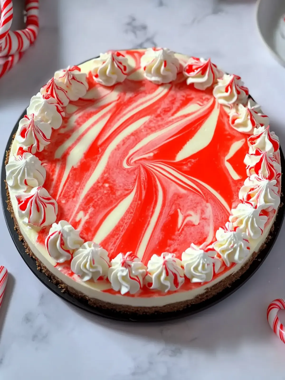Candy Cane Cheesecake that Will Rock Your Holiday Dessert Table 2 Candy Cane Cheesecake