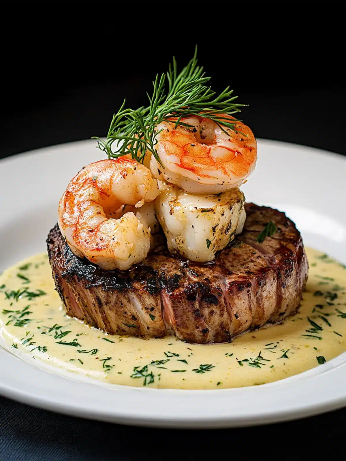 Surf and Turf with Creamy Garlic Sauce: Dinner Bliss Awaits 3 Surf and Turf with Creamy Garlic Sauce