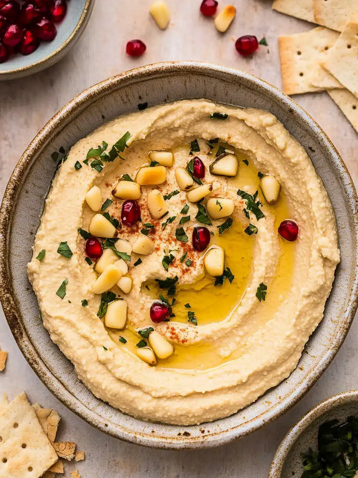 Toasted Pine Nut Hummus: A Creamy, Nutty Delight You’ll Love 3 Toasted Pine Nut Hummus