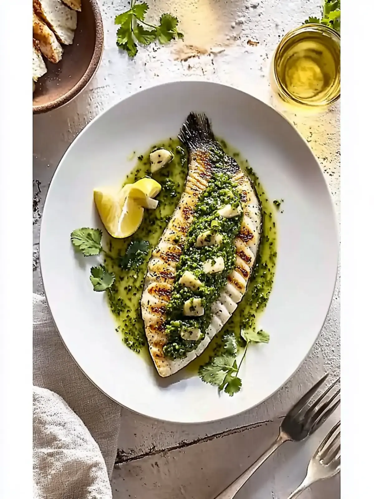 Savory Mediterranean Sea Bass with Zesty Herb Salsa Verde 3 Mediterranean Sea Bass with Herb Salsa Verde