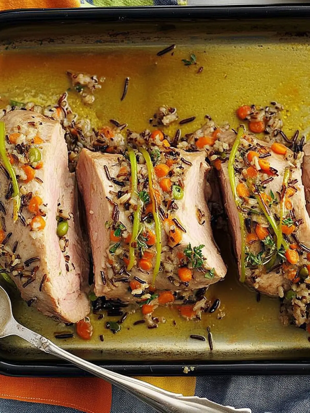 Savory Pork Tenderloins with Wild Rice and Veggie Delight 4 Pork Tenderloins with Wild Rice