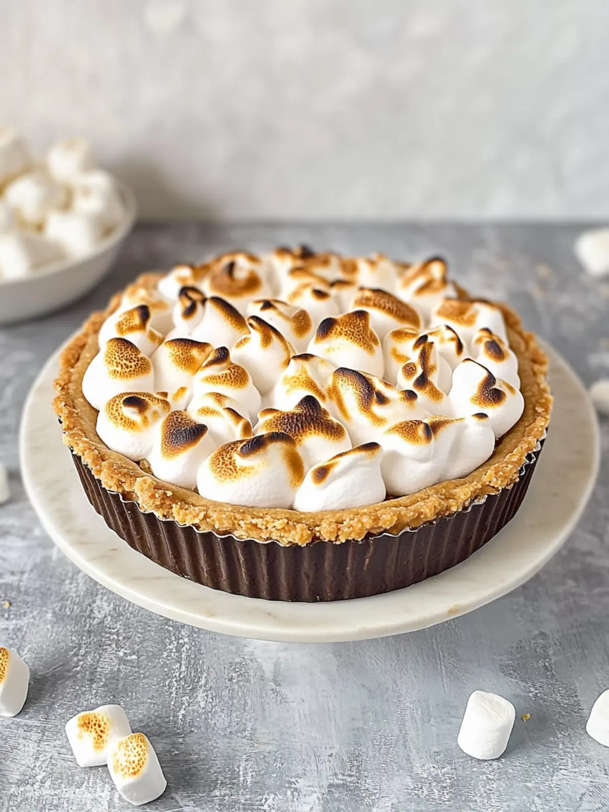 Decadent Vegan S'more Tart with Toasted Marshmallow Bliss 5 Vegan S'more Tart with Toasted Marshmallow