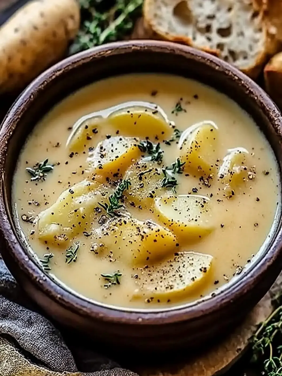 Creamy Cheddar Garlic Herb Potato Soup to Warm Your Soul 4 Cheddar Garlic Herb Potato Soup
