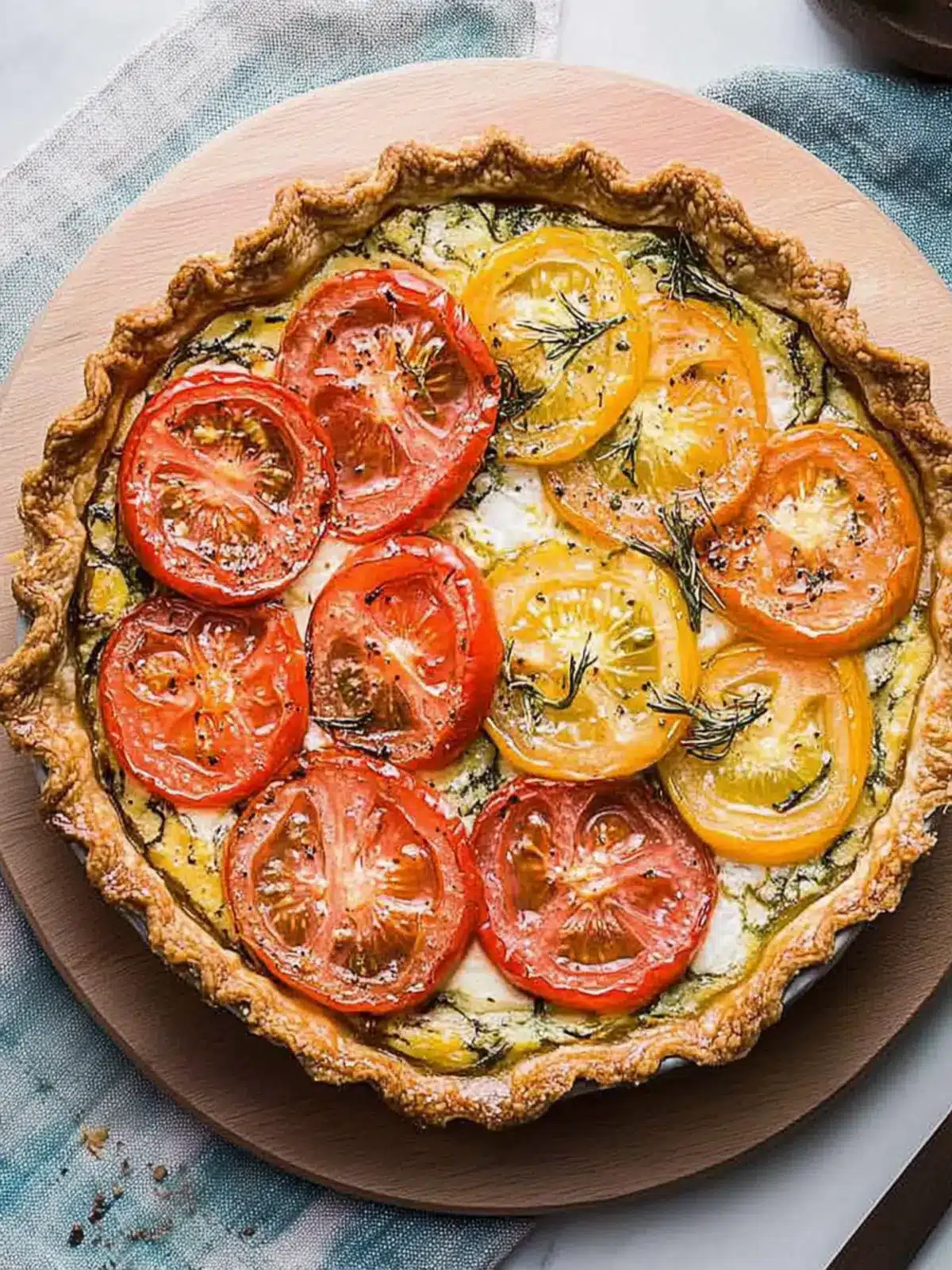 Savory Heirloom Tomato Pie with Cheesy Bacon Bliss 2 Heirloom Tomato Pie