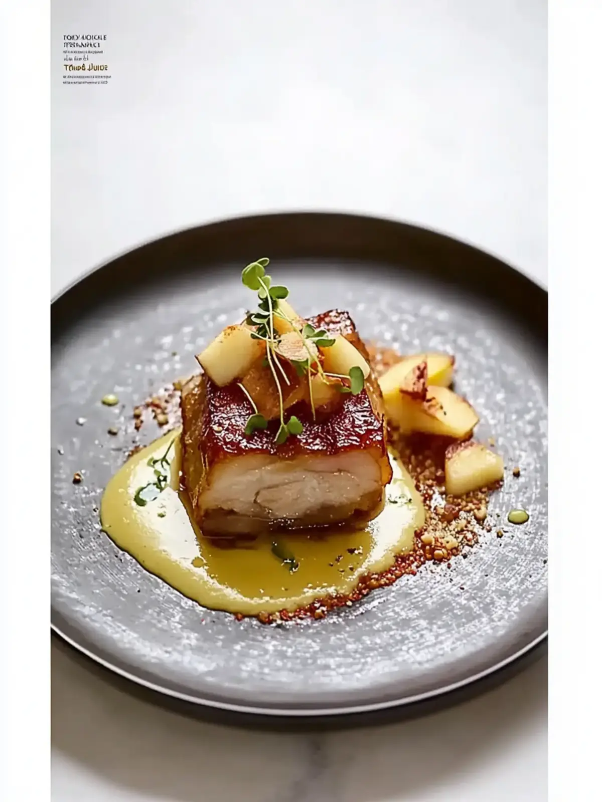 Pork Belly with Apple Purée & Jus: A Cozy Comfort Dish 2 Pork Belly with Apple Purée & Jus