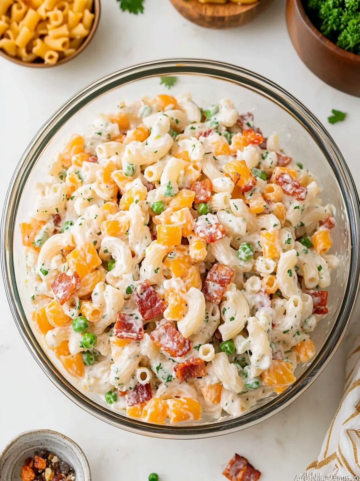 Bacon Ranch Pasta Salad: A Creamy Delight You’ll Crave! 3 Bacon Ranch Pasta Salad