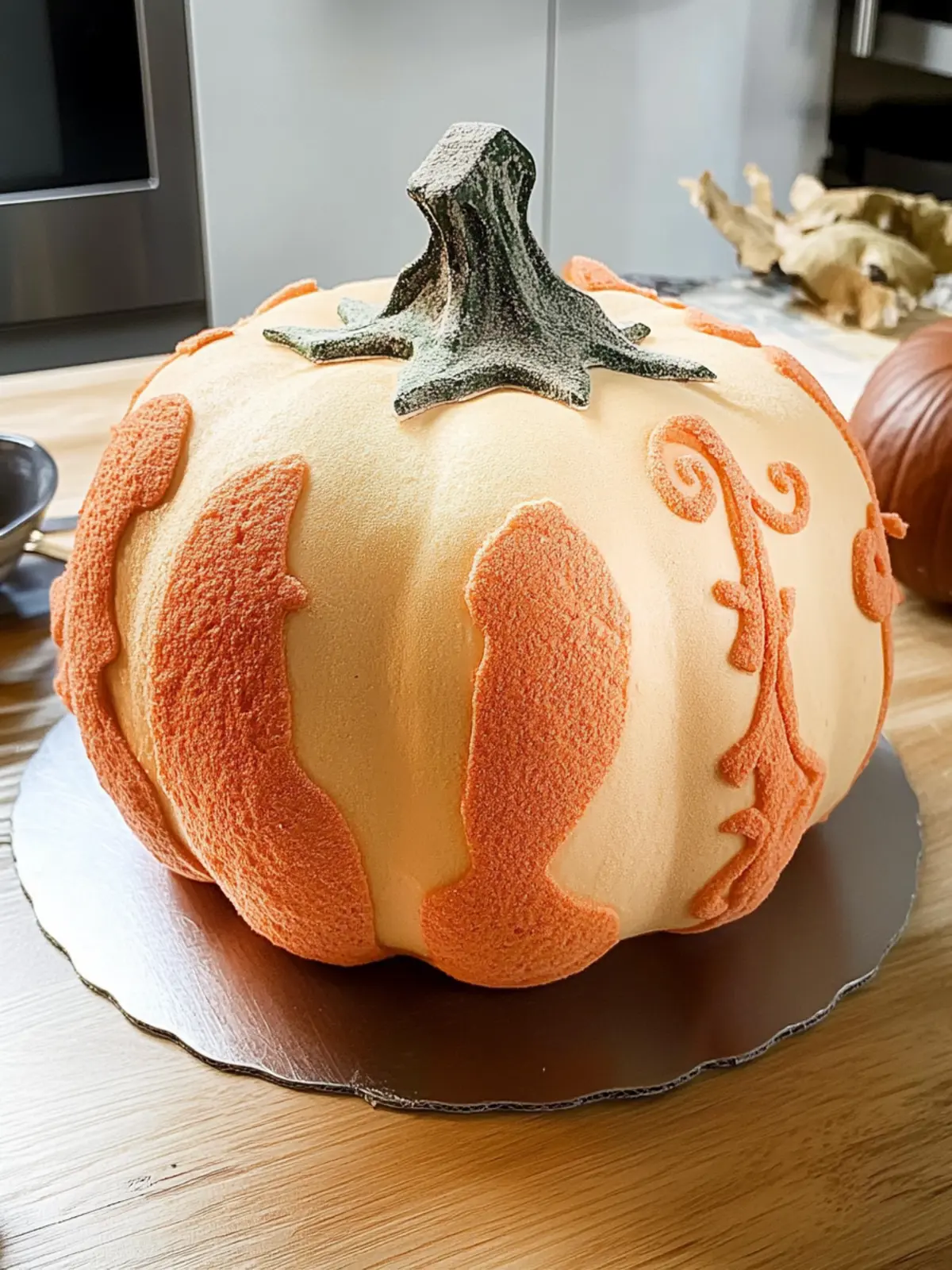 Irresistible Red Velvet Pumpkin-Shaped Cake for Fall Treats 2 Red Velvet Pumpkin-Shaped Cake