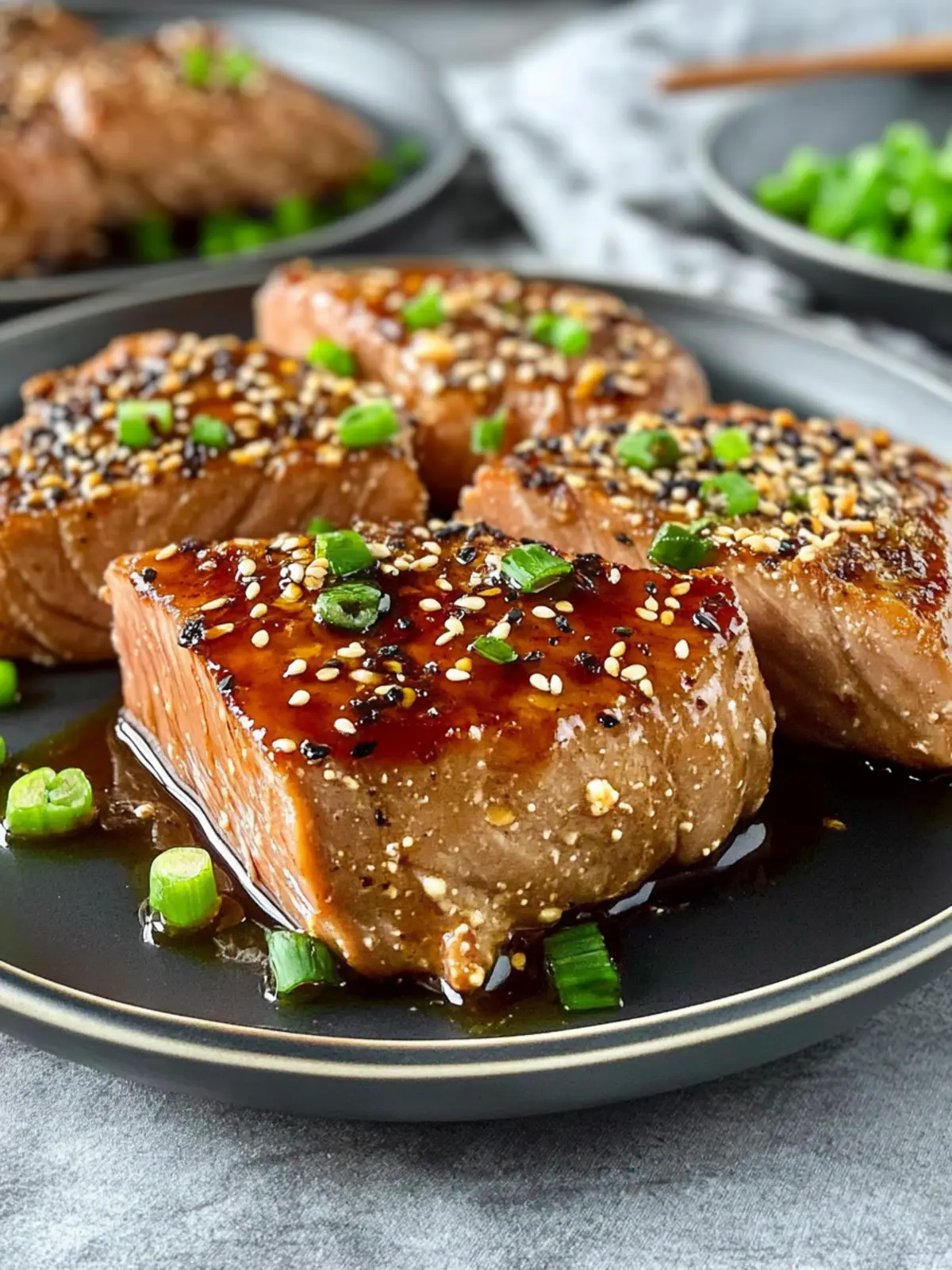 Sizzle Up Pan-Seared Tuna Steaks with Soy Glaze Tonight 4 Pan-Seared Tuna Steaks with Soy Glaze