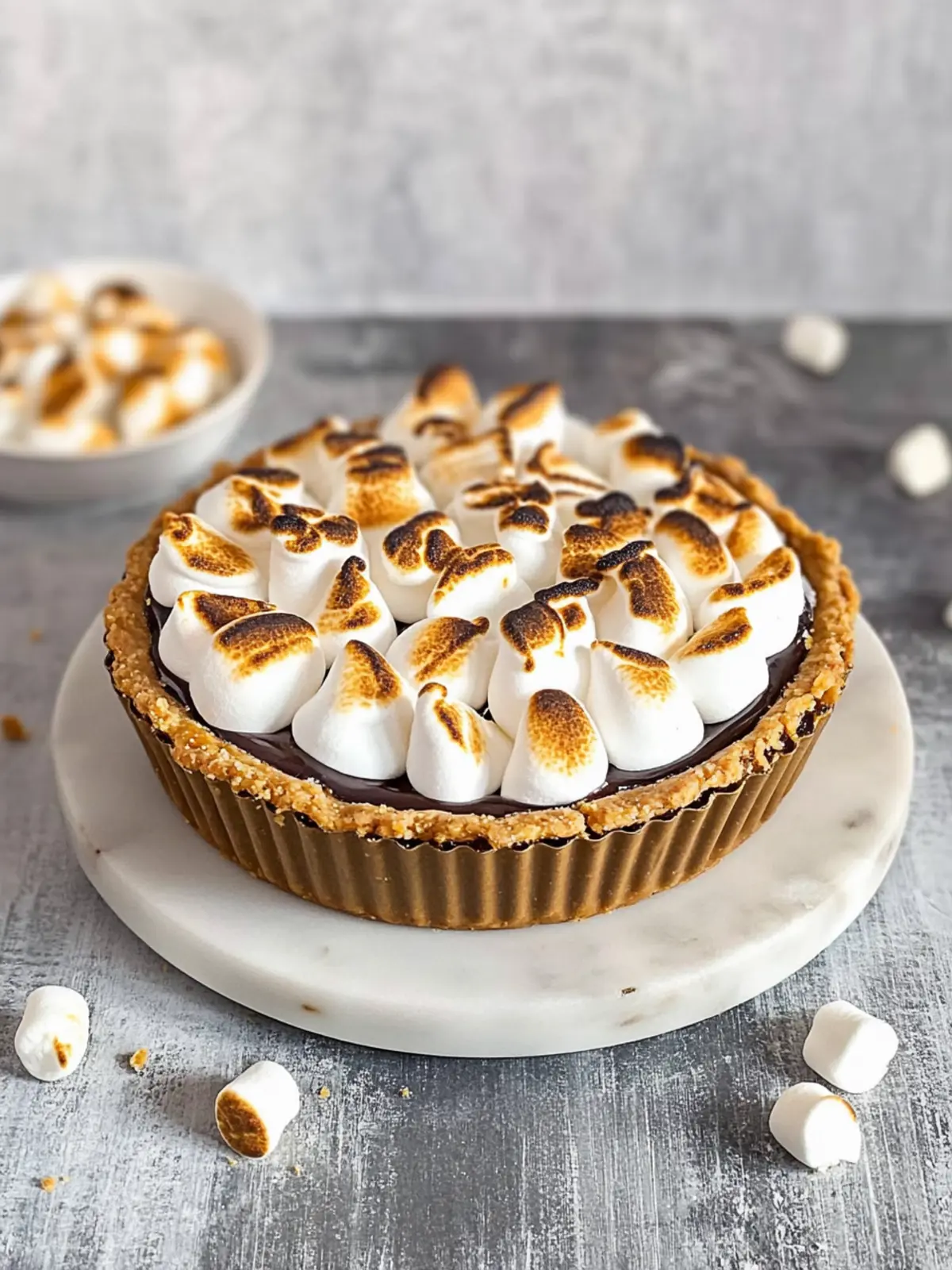 Decadent Vegan S'more Tart with Toasted Marshmallow Bliss 2 Vegan S'more Tart with Toasted Marshmallow