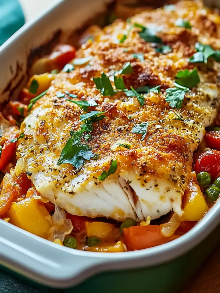 Quick and Easy Baked Tilapia and Vegetable Casserole