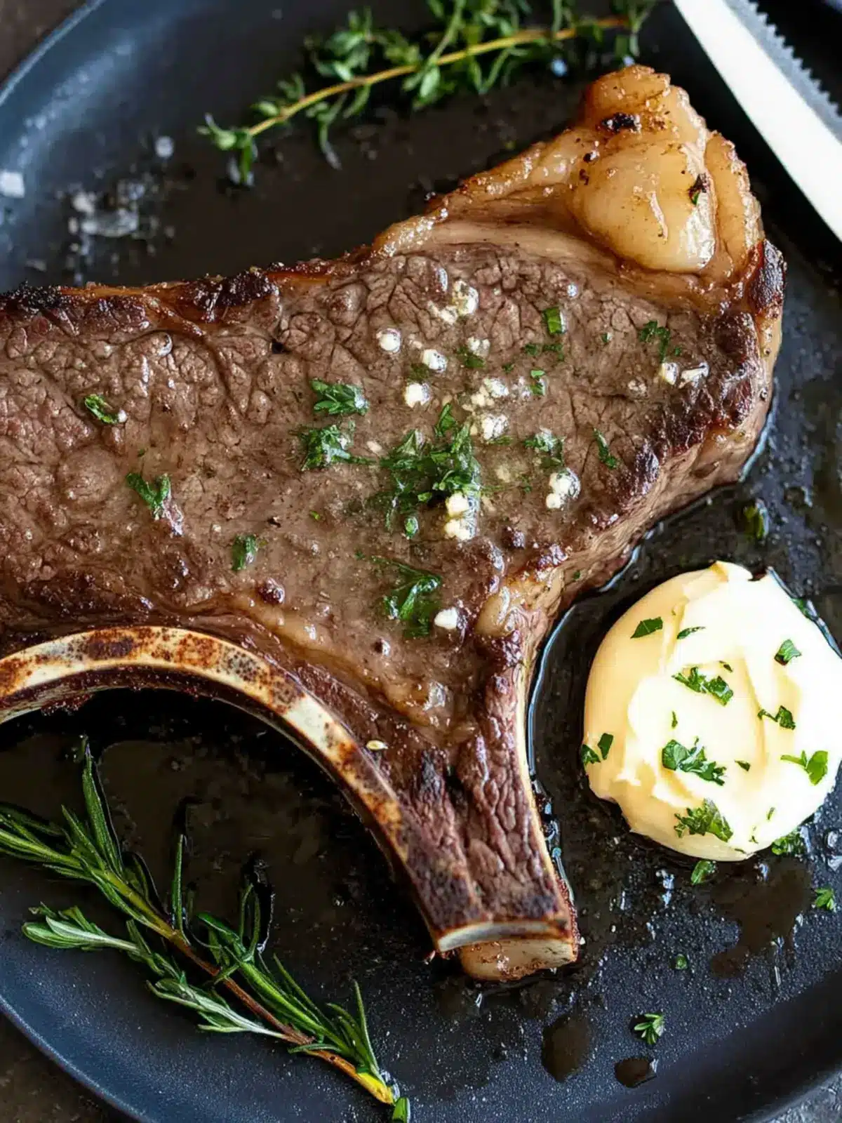 Savor Juicy Air Fryer T-Bone Steak with Garlic Butter Delight 3 Air Fryer T-Bone Steak with Homemade Garlic Butter
