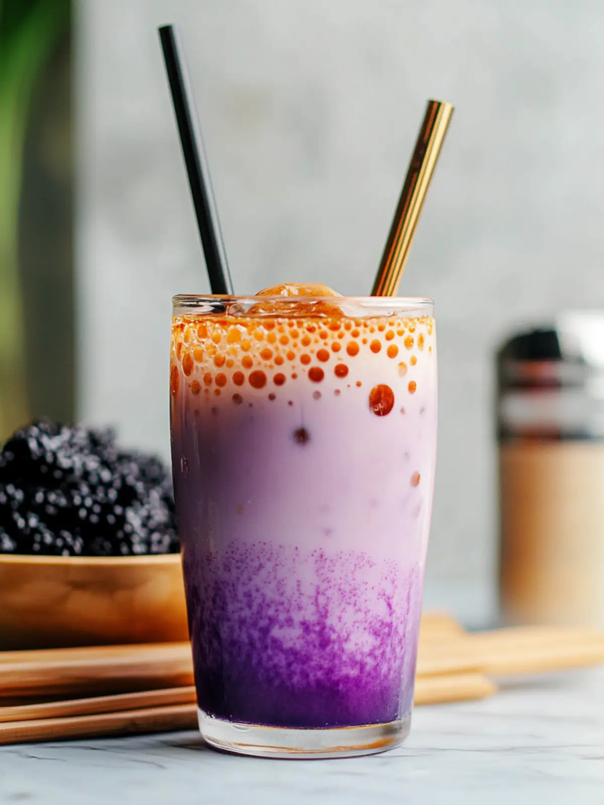 Creamy Taro Milk Tea Bliss: A Homemade Sweet Escape 2 Creamy Taro Milk Tea