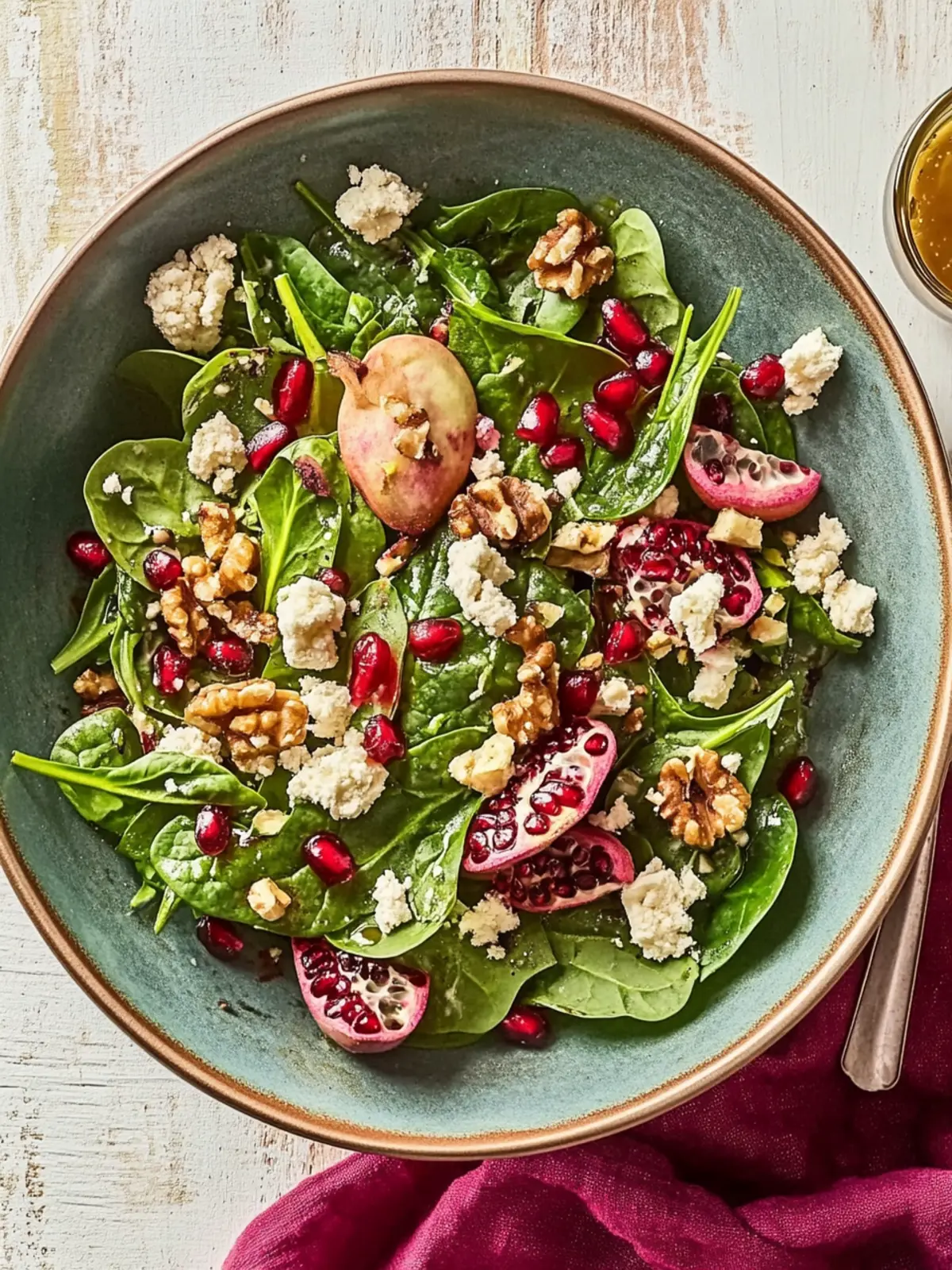 Delicious Spinach Pomegranate Salad for a Fresh Twist 3 Spinach Pomegranate Salad