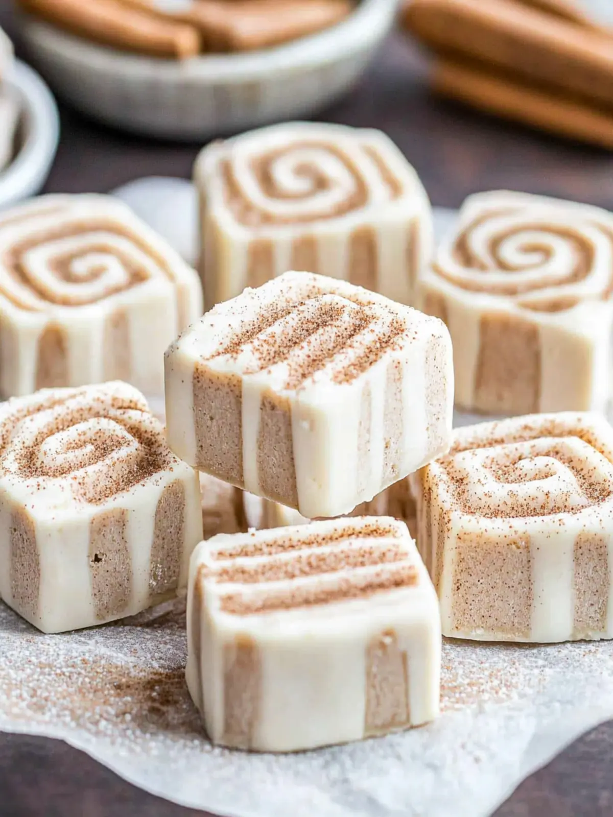 Cinnamon Roll Fudge