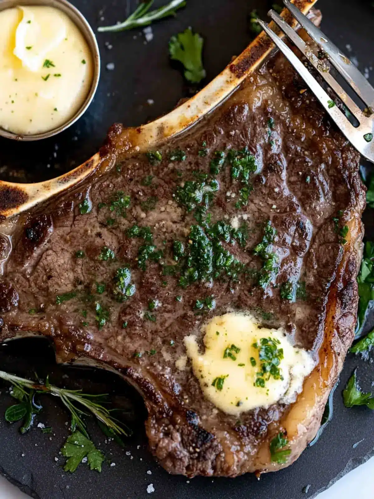 Savor Juicy Air Fryer T-Bone Steak with Garlic Butter Delight 4 Air Fryer T-Bone Steak with Homemade Garlic Butter