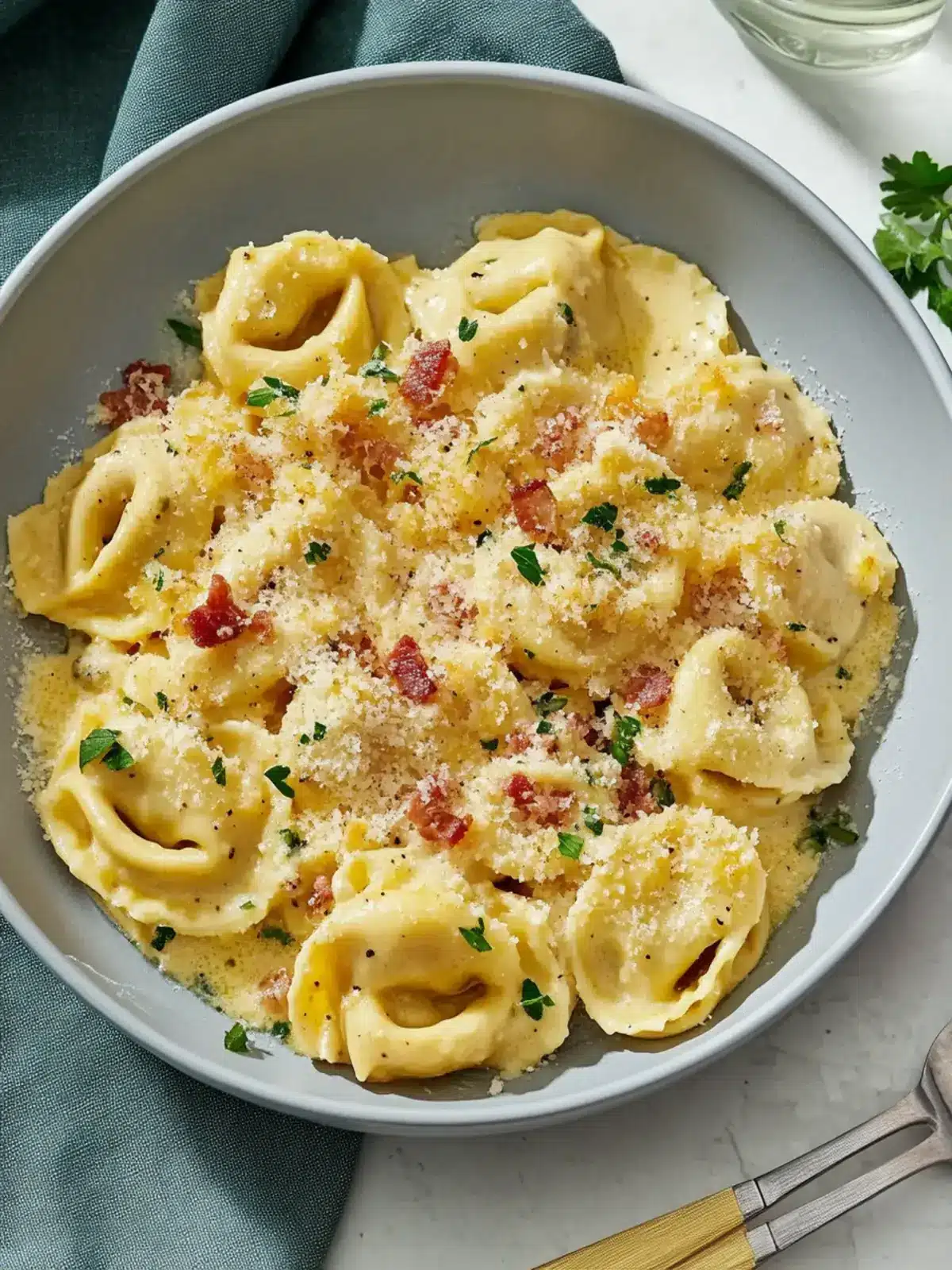 Bacon Alfredo Tortellini: Creamy Comfort Food You’ll Crave 3 Bacon Alfredo Tortellini