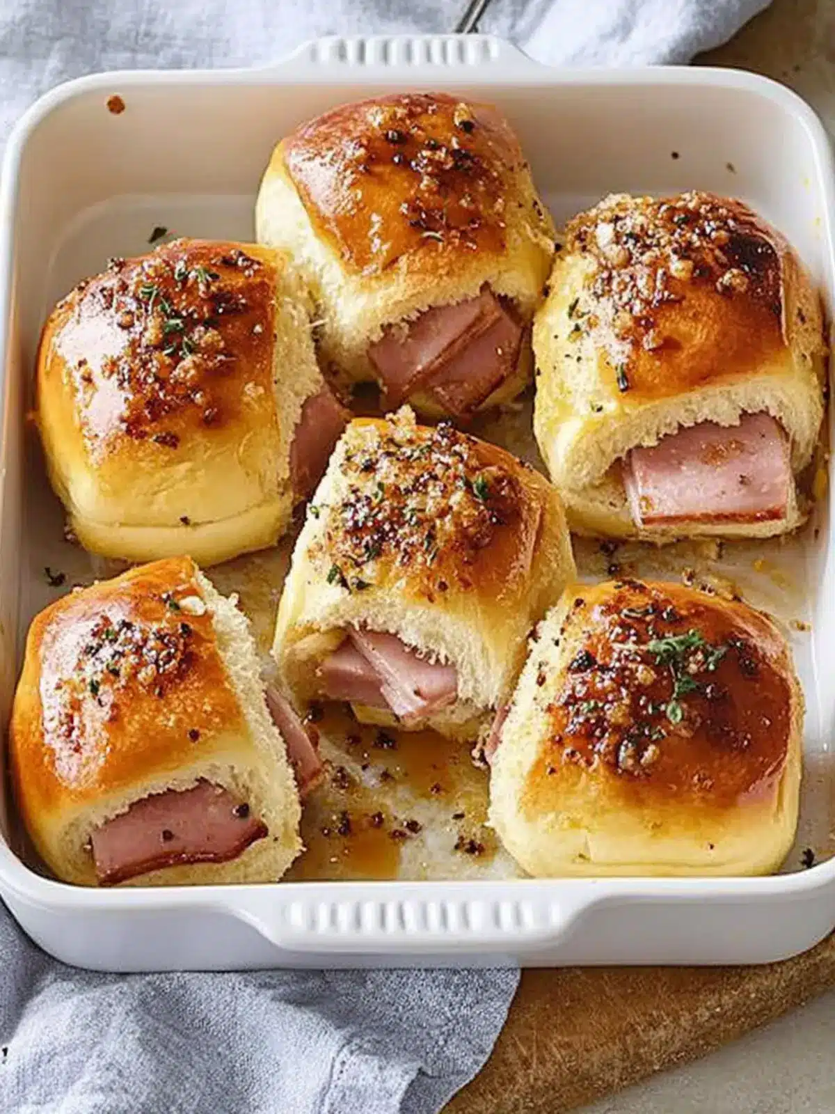 Irresistible Caramelized Ham & Swiss Buns Everyone Craves 3 Caramelized Ham & Swiss Buns