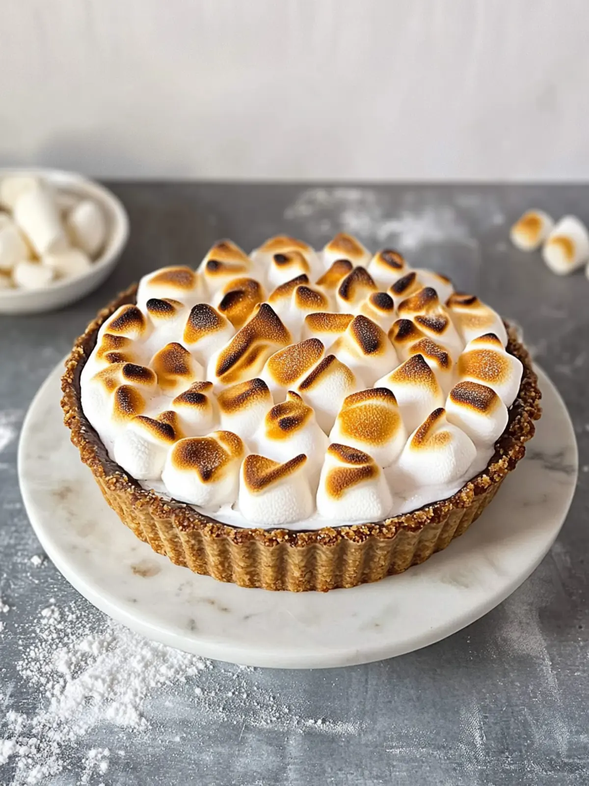 Decadent Vegan S'more Tart with Toasted Marshmallow Bliss 4 Vegan S'more Tart with Toasted Marshmallow